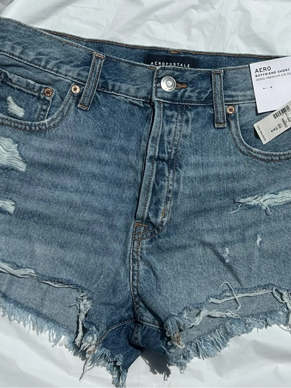 Aeropostale 100% cotton AERO2 Premium Air Denim Boyfriend Shorts NWT beach